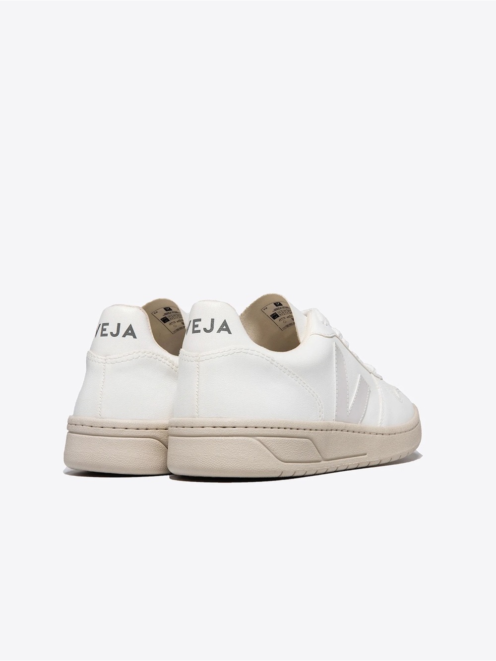 Veja V-10 CWL FULL WHITE Cream and White Women’s Low-Top Sneakers - Picture 2 of 7